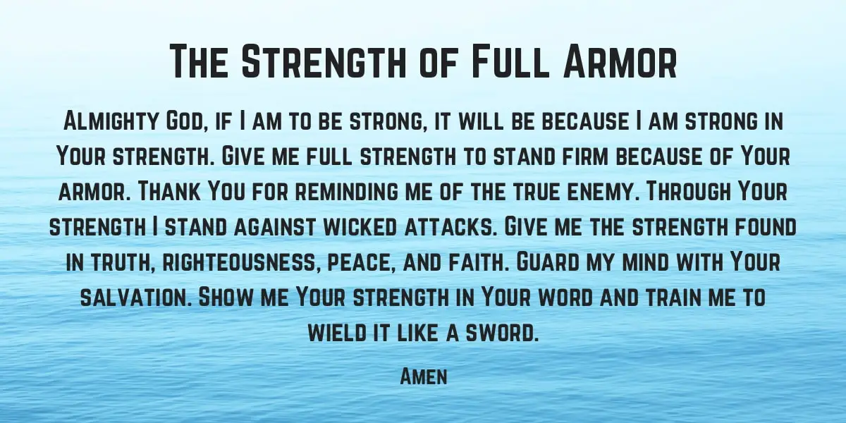 Prayer: The Strength of Full Armor