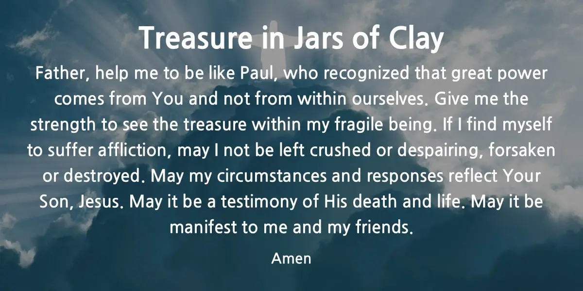 Prayer: Treasure in Jars of Clay