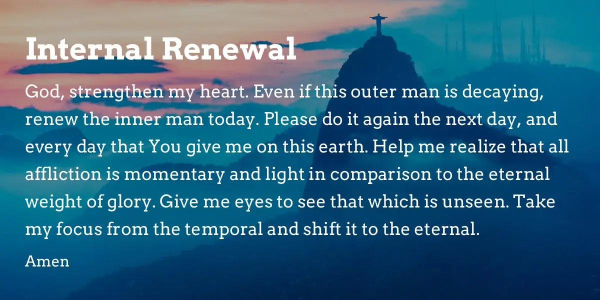 Prayer: Internal Renewal