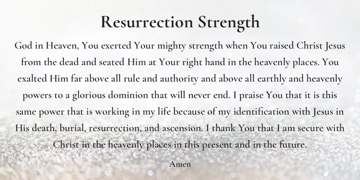 Prayer: Resurrection Strength